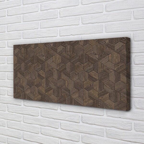 Obraz canvas drevené šesťuholníky 100x50 cm