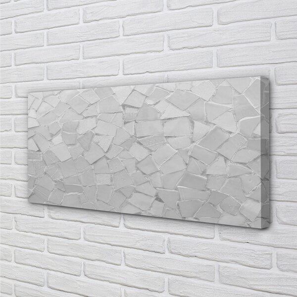 Obraz canvas šedivé polygóny 100x50 cm