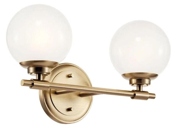 Kichler KL-BENNO2-CPZ - LED Kúpeľ. svietidlo BENNO 2xG9/3W/230V IP44 mosadz