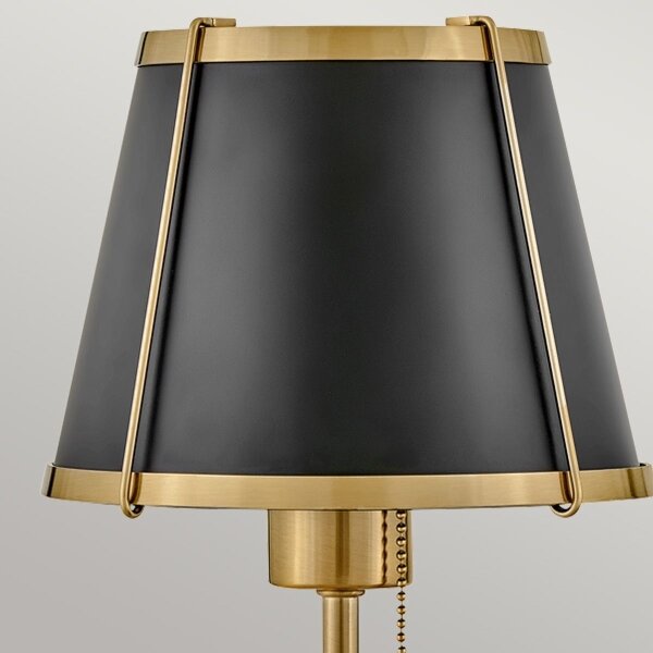 Hinkley HK-CLARKE1-BR-BK - Nástenná lampa CLARKE 1xE27/40W/230V mosadz/čierna