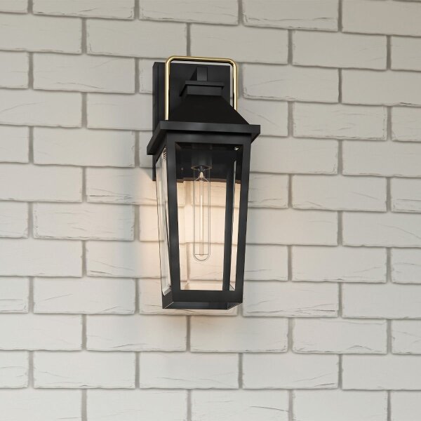 Quoizel QZ-BUCKLEY-M-MBK - Vonkajšie nástenné svietidlo BUCKLEY M 1xE27/40W/230V IP44
