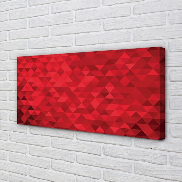 Obraz canvas Červené vzor trojuholníky 100x50 cm