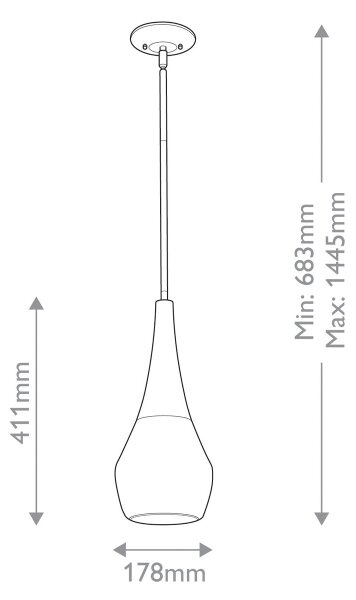 Kichler KL-DEELA-P-CPZ - Luster na tyči DEELA 1xE27/60W/230V pr. 17,8 cm mosadz