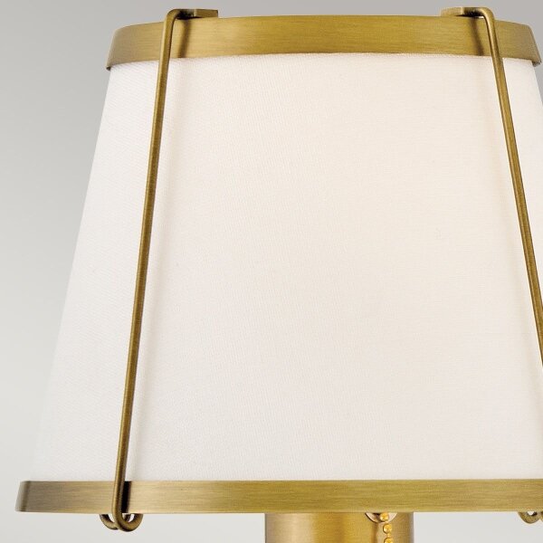 Hinkley HK-CLARKE1-DBR-OW - Nástenná lampa CLARKE 1xE27/40W/230V mosadz/biela