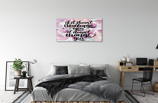 Obraz canvas Čierne nápisy na farebnom pozadí 100x50 cm
