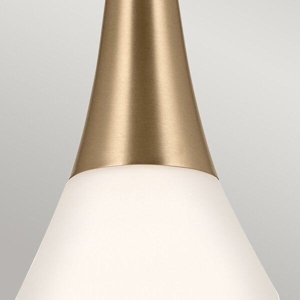 Kichler KL-DEELA-P-CPZ - Luster na tyči DEELA 1xE27/60W/230V pr. 17,8 cm mosadz