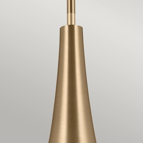 Kichler KL-DEELA-P-CPZ - Luster na tyči DEELA 1xE27/60W/230V pr. 17,8 cm mosadz