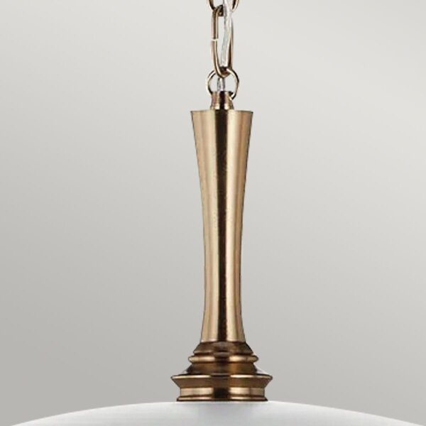 Kichler KL-DELAROSA-P-WH - Luster na reťazi DELAROSA 1xE27/60W/230V biela/mosadz