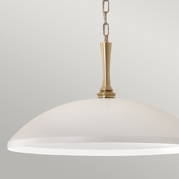 Kichler KL-DELAROSA-P-WH - Luster na reťazi DELAROSA 1xE27/60W/230V biela/mosadz