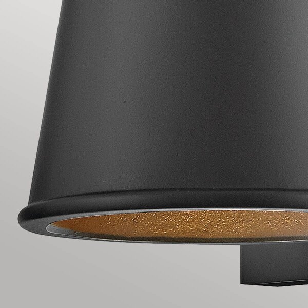Hinkley HK-HANS-S-BLK -LED Vonkajšie nástenné svietidlo HANS 1xGU10/8W/230V IP44