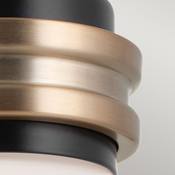Kichler KL-FARUM1-BK - LED Kúpeľňová lampa FARUM 1xG9/3W/230V čierna/mosadz