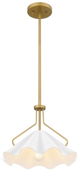 Quoizel QZ-MEJIA-1P-S-AB - Luster na tyči MEJIA 1xE27/60W/230V pr. 35,6 cm mosadz
