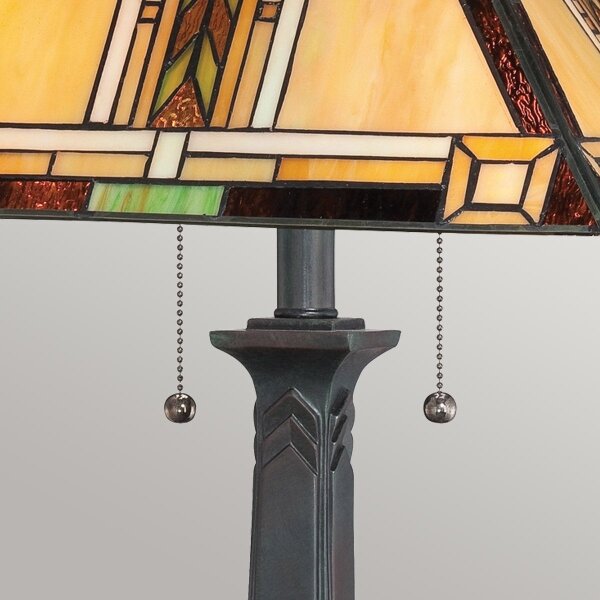 Quoizel QZ-NAVAJO-TL-VB - Stolná lampa Tiffany NAVAJO 2xE27/60W/230V
