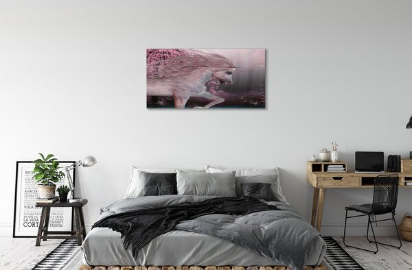 Obraz canvas Unicorn stromy jazero 100x50 cm