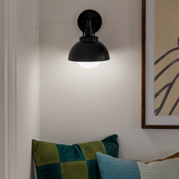 Kichler KL-NIVA-1W-1P-BK - Nástenná lampa NIVA 1xE27/40W/230V čierna