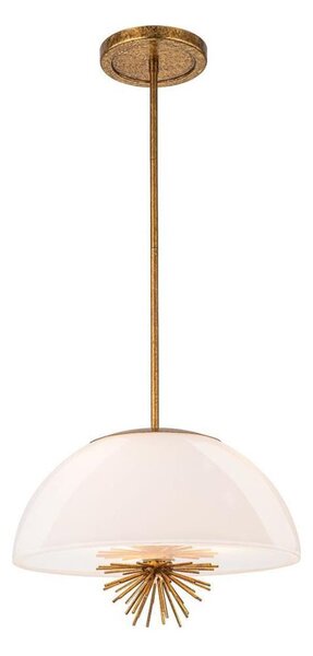 Quoizel STARING-3P-DG-OPAL-Luster na tyči STARING 3xE14/40W/230V pr.45,7cm zlatá
