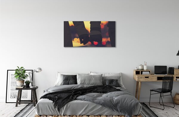 Obraz canvas Ľudia ruky svetla 100x50 cm