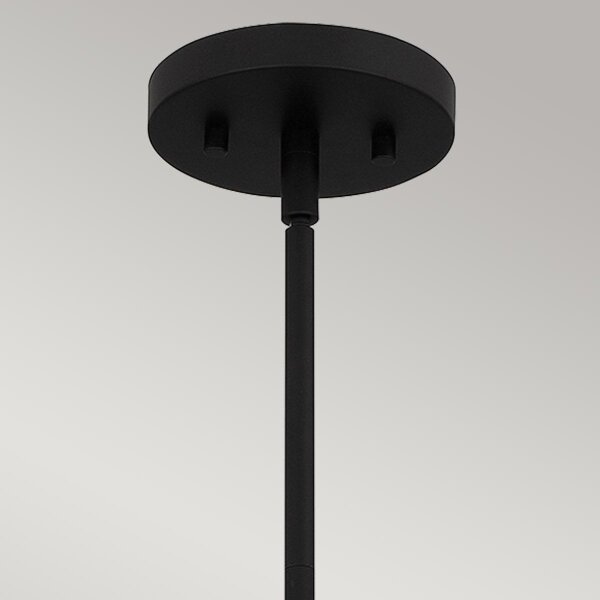 Quoizel QZ-ROYER-1P-MBK - Luster na tyči ROYER 1xE27/60W/230V pr. 30,2 cm