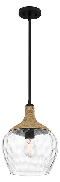Quoizel QZ-ROYER-1P-MBK - Luster na tyči ROYER 1xE27/60W/230V pr. 30,2 cm