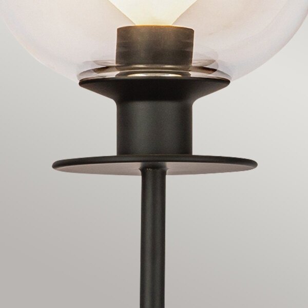 Alora Mood ALM-SYLVIA-1WB-BK-CL - Nástenná lampa SYLVIA 1xE14/40W/230V čierna