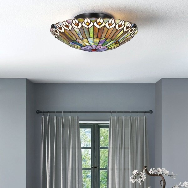 Quoizel QZ-WATKINS-F-VB - Stropné svietidlo WATKINS 2xE27/60W/230V, priemer 42 cm