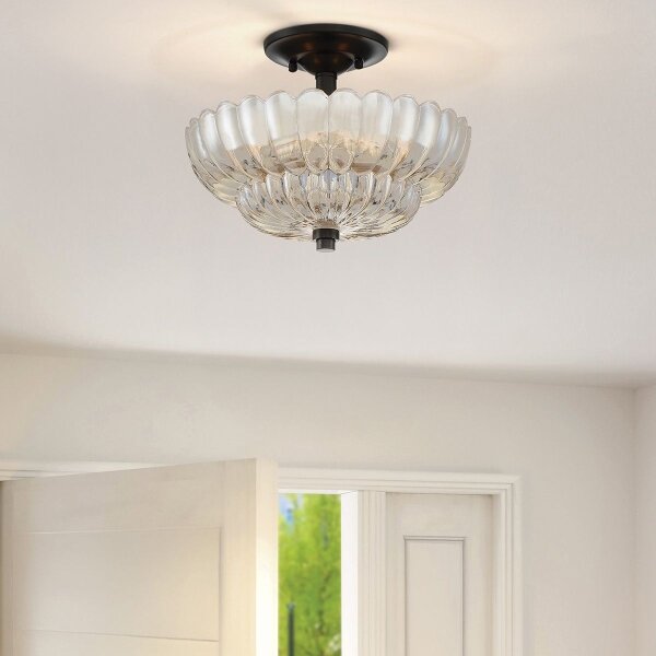 Quoizel QZ-WHITECAP-SF-S - Stropné svietidlo WHITECAP 3xE14/40W/230V pr. 29,7 cm