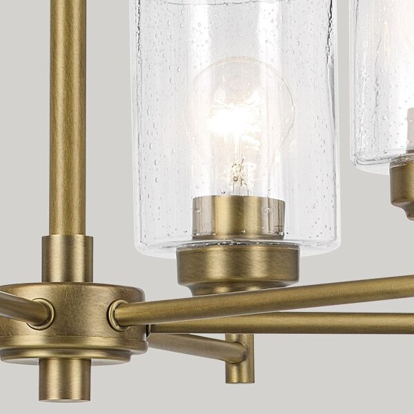 Kichler KL-WINSLOW6-NBR - Luster na reťazi WINSLOW 6xE27/60W/230V mosadz