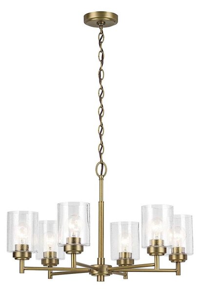 Kichler KL-WINSLOW6-NBR - Luster na reťazi WINSLOW 6xE27/60W/230V mosadz
