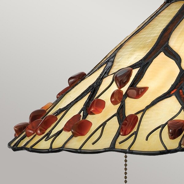 Quoizel QZ-WHISPERING-TL-VB - Stolová lampa Tiffany WHISPERING 2xE27/60W/230V