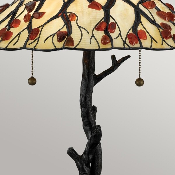 Quoizel QZ-WHISPERING-TL-VB - Stolová lampa Tiffany WHISPERING 2xE27/60W/230V