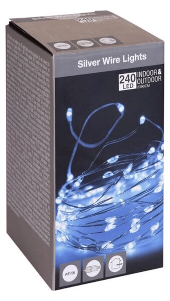 Svetelný reťaz 240 LED vonkajší/vnútorný 23,9 m, biela