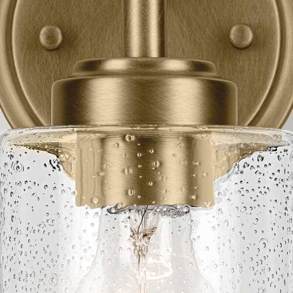 Kichler KL-WINSLOW-1W-NBR - Nástenná lampa WINSLOW 1xE27/60W/230V mosadz