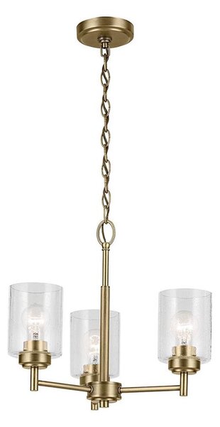 Kichler KL-WINSLOW3-NBR - Luster na reťazi WINSLOW 3xE27/60W/230V mosadz