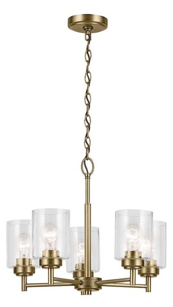 Kichler KL-WINSLOW5-NBR - Luster na reťazi WINSLOW 5xE27/60W/230V mosadz