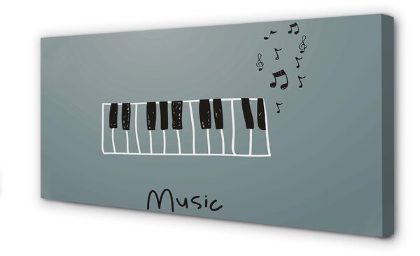 Obraz canvas piano poznámky 100x50 cm