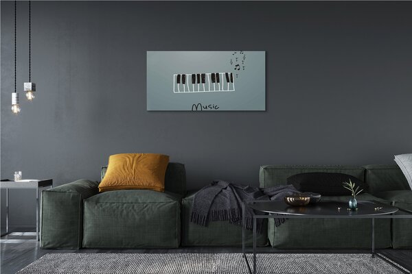 Obraz canvas piano poznámky 100x50 cm