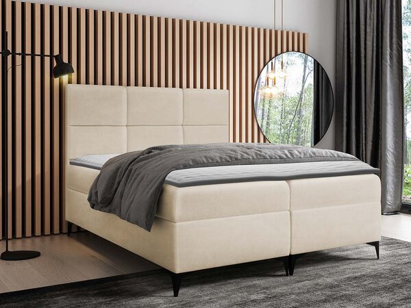 Manželská posteľ 120 cm Bella (krémová ) (s roštom, matracom a úl. priestorom). Vlastná spoľahlivá doprava až k Vám domov. 1070122
