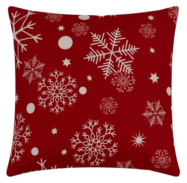 Obliečka na vankúš z mikrovlákna SNOWFALL 45x45 cm, červená