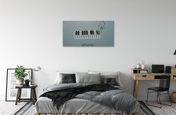 Obraz canvas piano poznámky 100x50 cm