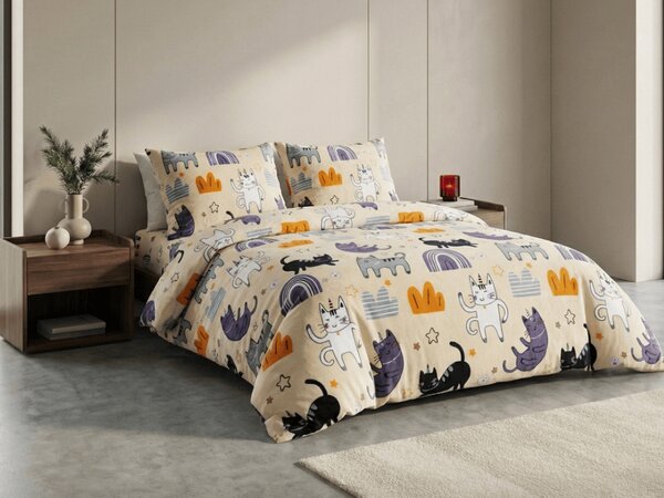 Mikroplyšové obliečky PURRSLEEP béžové Rozmer obliečky: 2 ks 70 x 90 cm | 200 x 220 cm