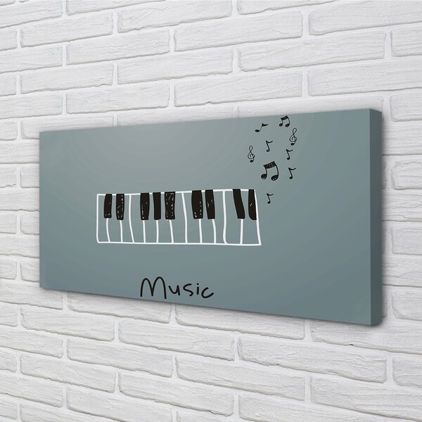 Obraz canvas piano poznámky 100x50 cm