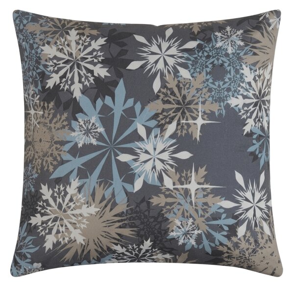 Obliečka na vankúš z mikrovlákna SNOWFLAKE 45x45 cm, modrosivý