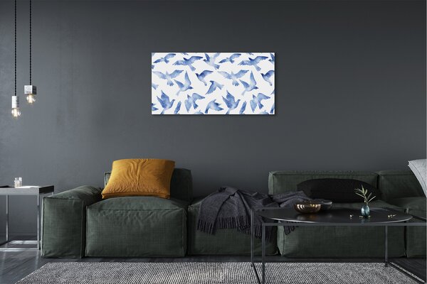 Obraz na plátne maľované vtáky 100x50 cm