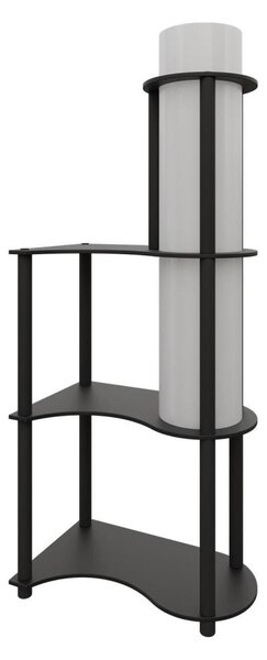 Stojacia lampa s poličkami NOTO 1xE27/40W/230V čierna