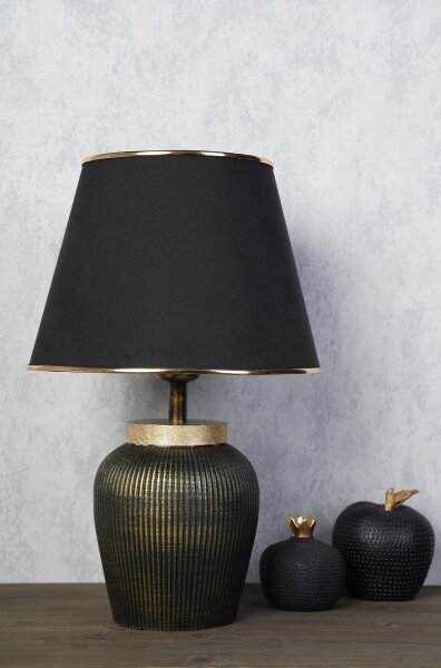 Stolná lampa RAMZES 1xE27/40W/230V čierna/zlatá