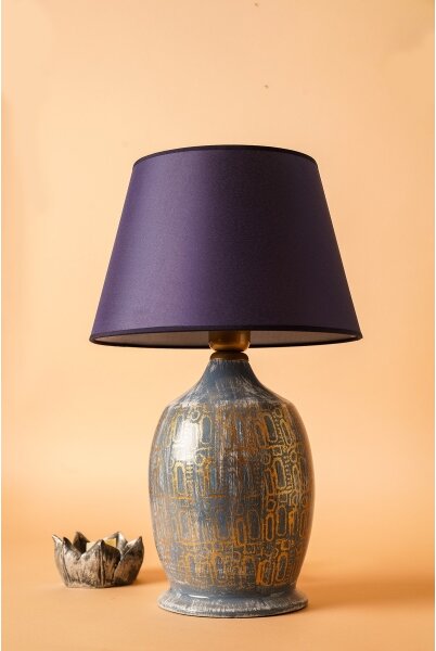 Stolná lampa RAMZES 1xE27/40W/230V modrá