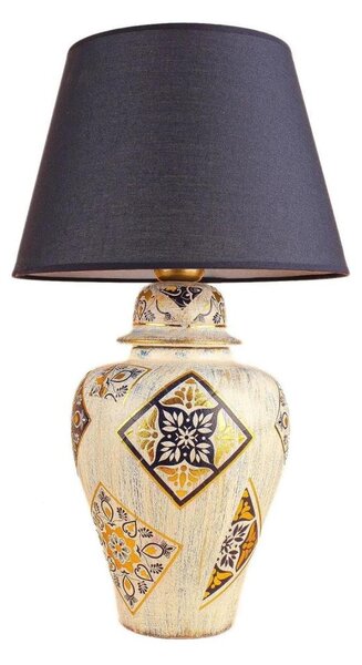 Stolná lampa RAMZES 1xE27/40W/230V modrá/béžová