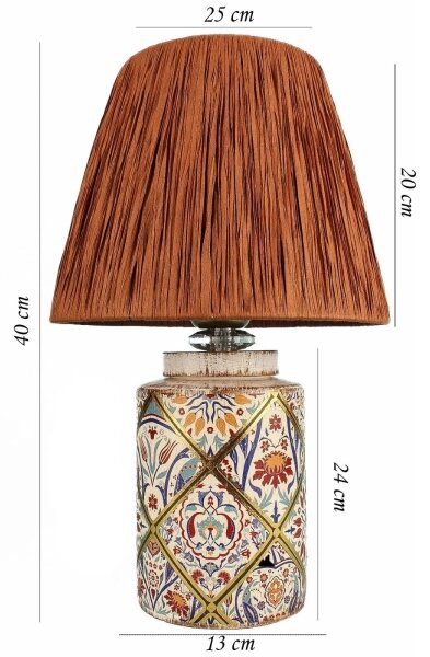 Stolná lampa RAMZES 1xE27/40W/230V rafia