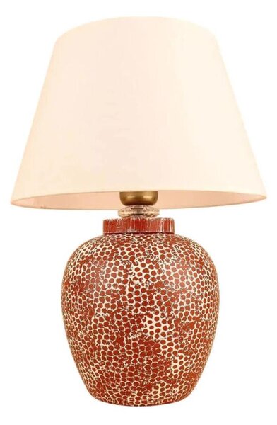 Stolná lampa RAMZES 1xE27/40W/230V krémová/červená