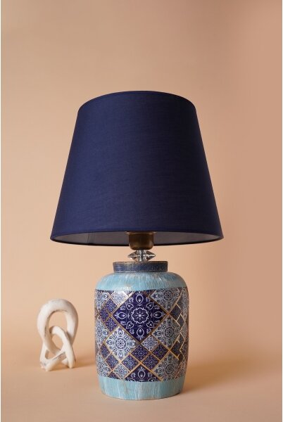 Stolná lampa RAMZES 1xE27/40W/230V modrá